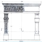 il punto di partenza - il disegno in scala ridotta del caminetto in marmo